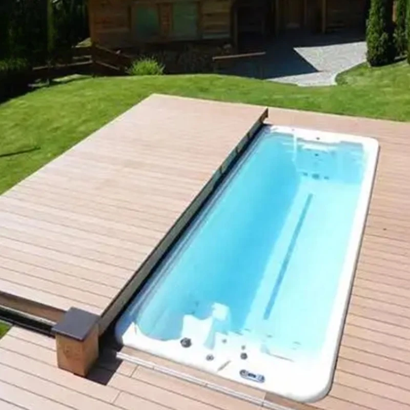 

new design Moving floor Automatic sliding pool cover/deck /pool enclosure waterproof/dustpoof for outdoor swimming pool