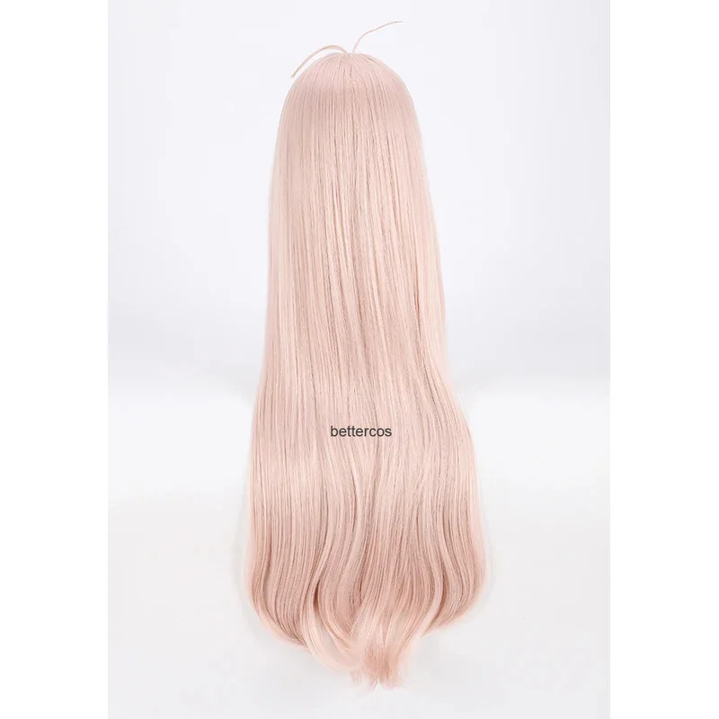 Peluca de Cosplay Super DanganRonpa V3 Miu Iruma, peluca de pelo sintético rosa resistente al calor de 80cm de largo + gorro de peluca
