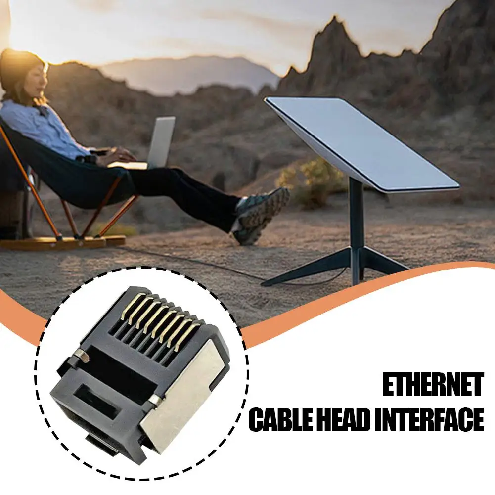 For Starlink Series Short Shrapnel RJ45 Special Star-link 8P8C Gold-plated Star Crystal With Cable Network Head Shielding Q9D2