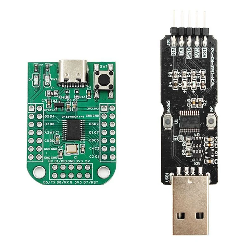 CH32V003 Development Board CH32V003F4P6 MCU Qingke RISC-V2A 1-Wire SDI System Main Frequency 48Mhz WCH