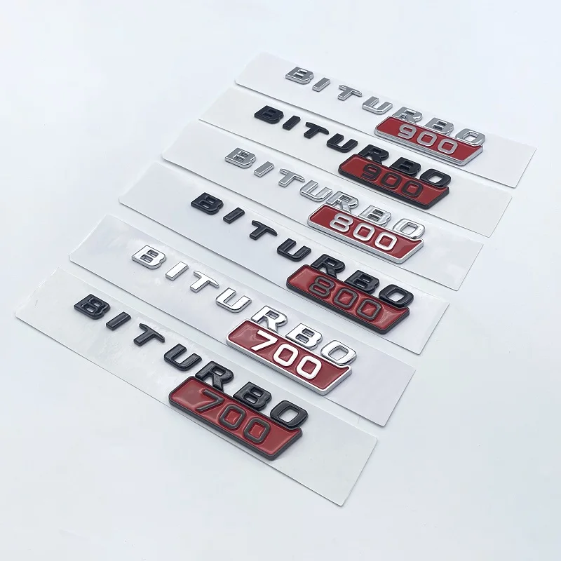 Car ABS BITURBO 700 800 900 Logo Side Fender Trunk Body Badge Emblem Decals Sticker For Benz Brabus G Class G700 G800 G900 W463