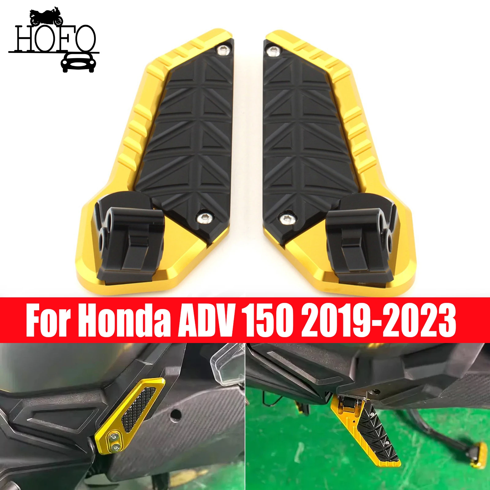 

Moto Accessories CNC Rear Passenger Foot Pedal Foot-boards For Honda ADV 150 2019-2023 ADV 160 2021-2023