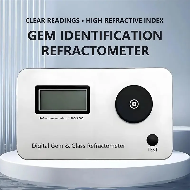 HEDAO LCD Screen Gemstone Refractometer Jewelry Tester Identification Tools Refractive Index 1.300-3.000