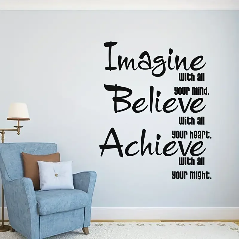 1pc Inspirational Quote Wall Sticker - 
