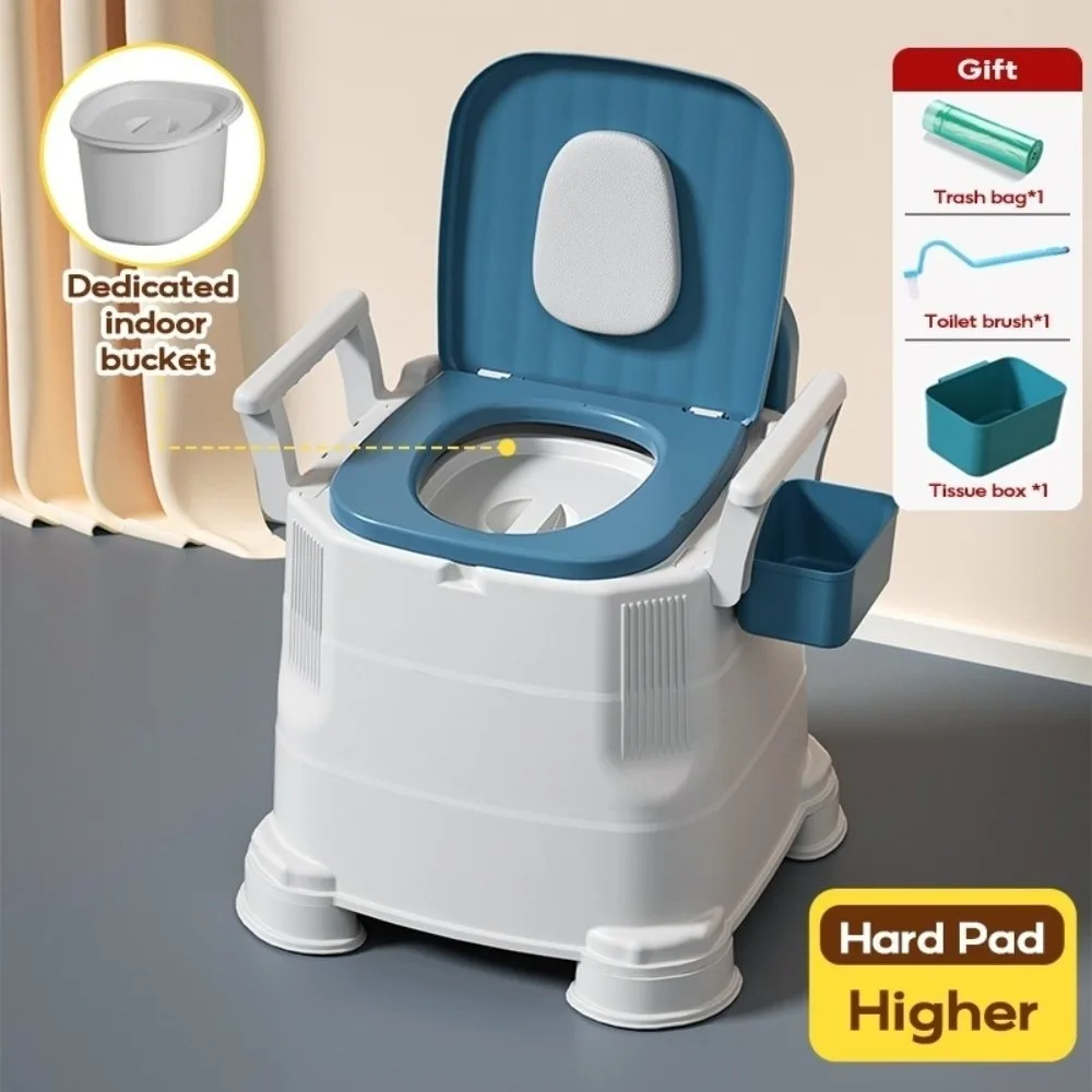 

Удобный портативный мобильный туалет, нескользящий пластиковый унитаз, дезодорирующий туалетный стул для пожилых беременных женщин