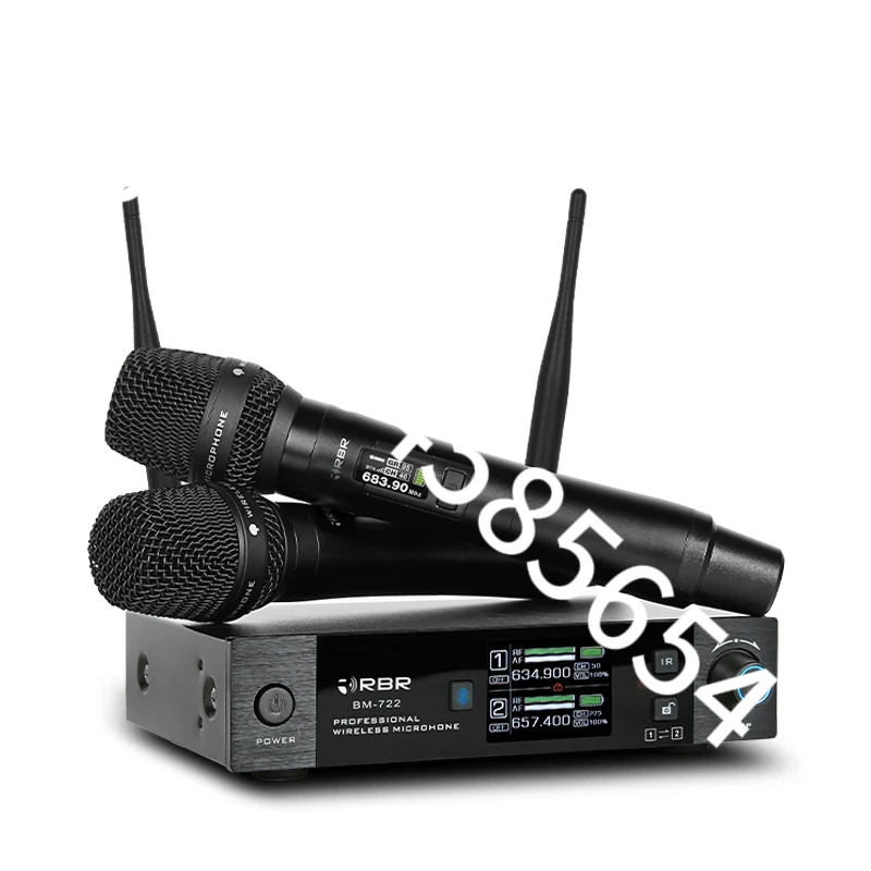 

New Design bm772 Karaoke Wireless Microphone MIC System with bluetooth echo