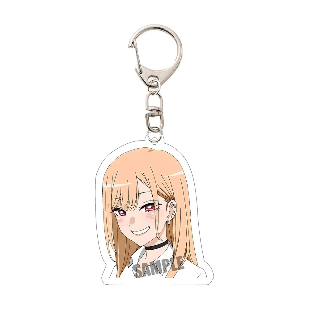My Dress-Up Darling Plastic Anime Keychain Kitagawa Marin Bag Tag Cute Decorative Baji Cartoon Keyrings Trendy Gift