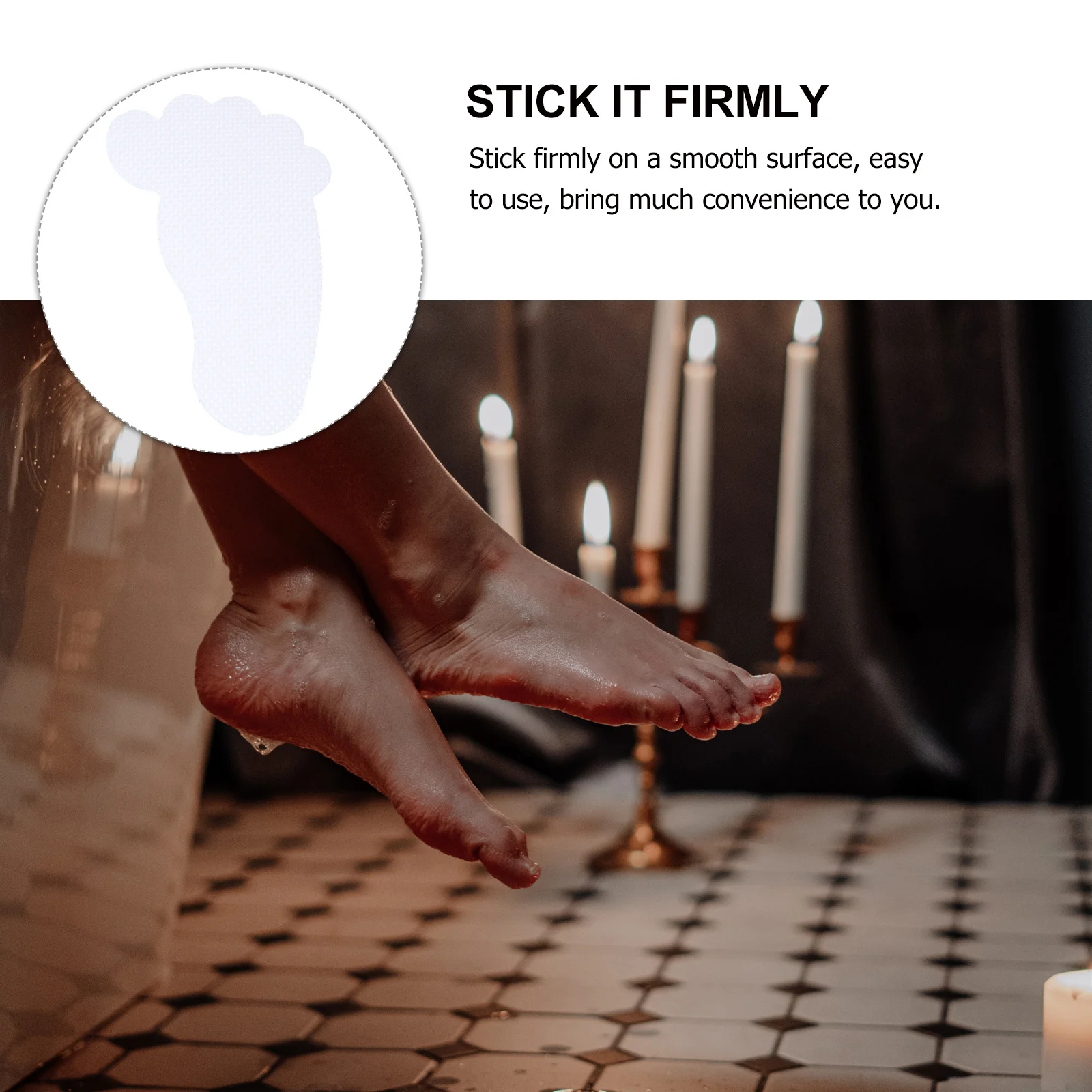 

24Pcs Bathroom Anti Skid Sticker Practical Nonslip Shower Decals Easy Use Long Lasting Transparent Bathroom Sticker