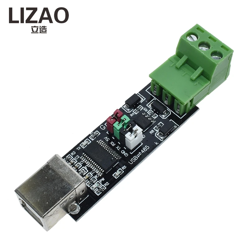 LIZAO USB to RS485 Module with FT232 Chip, TVS Protection and USB Self-Recovery for Multi-OS Support