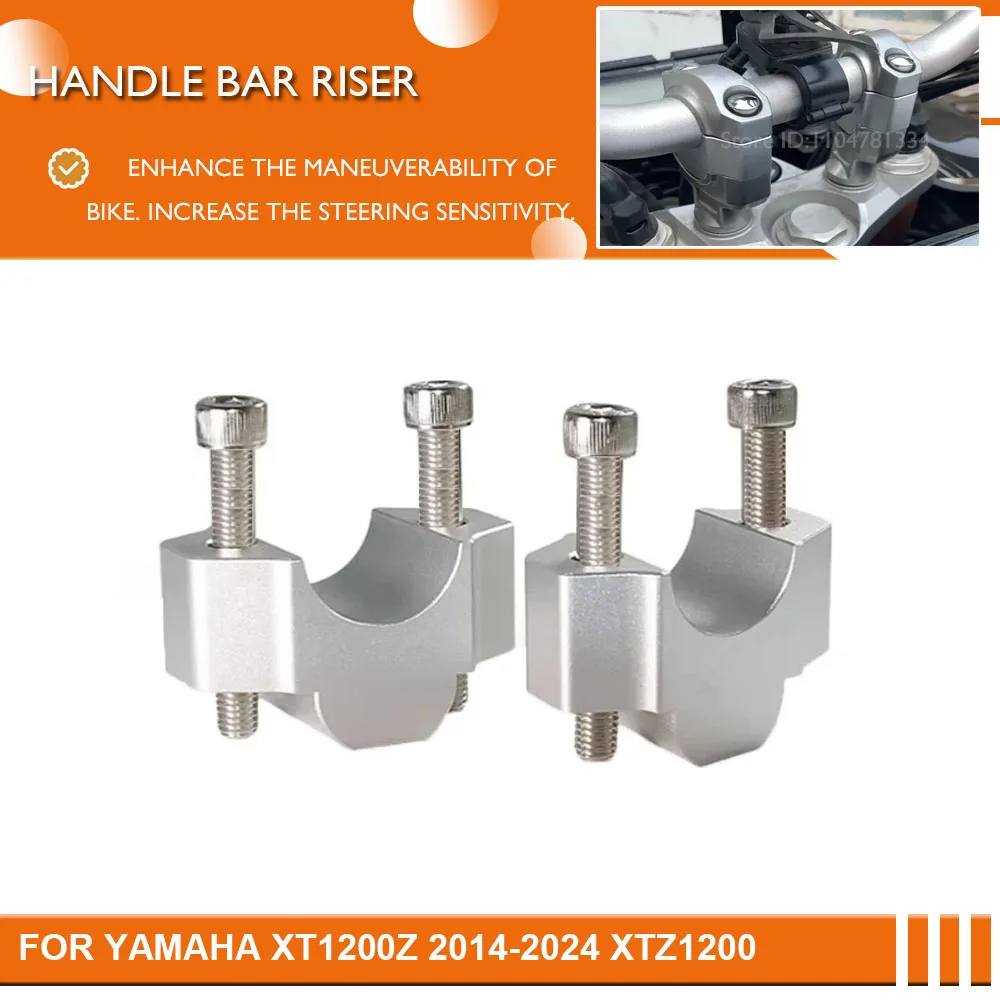 For XTZ1200 2014-2024 Motorcycle Handlebar Riser Drag Handle Clamp Kits Extend Adapter For Yamaha XT1200Z SUPER TENERE XTZ 1200