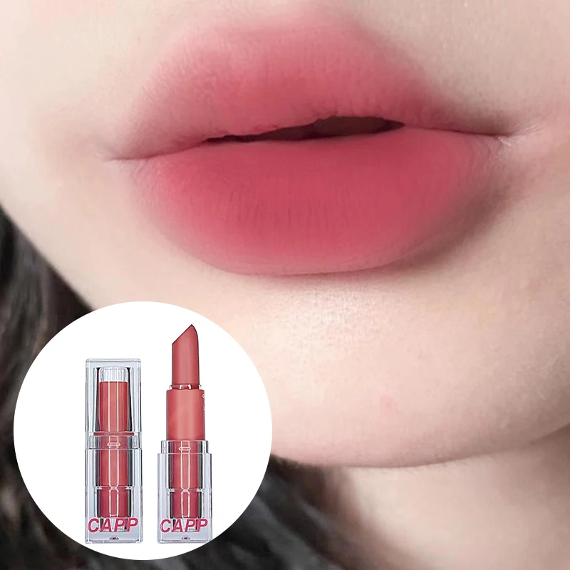Transparent Acrylic Lipstick 6Colors Lip Stick Sexy Woman Velvet Matte Lipgross Tint Long Lasting Waterproof Lip Makeup Cosmetic