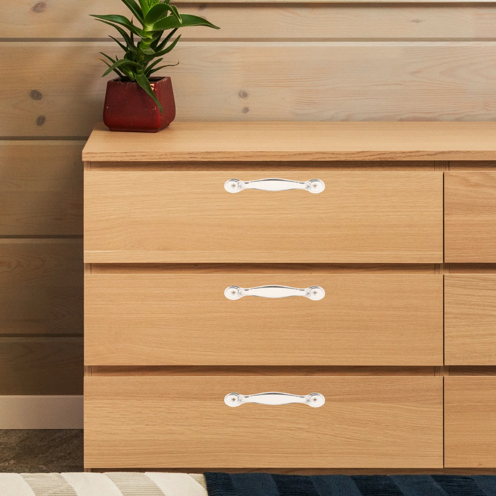 

6 шт., прозрачные пластиковые дверные ручки шкафа, элегантные минималистичные мебельные ручки для ящика шкафа, дверная ручка