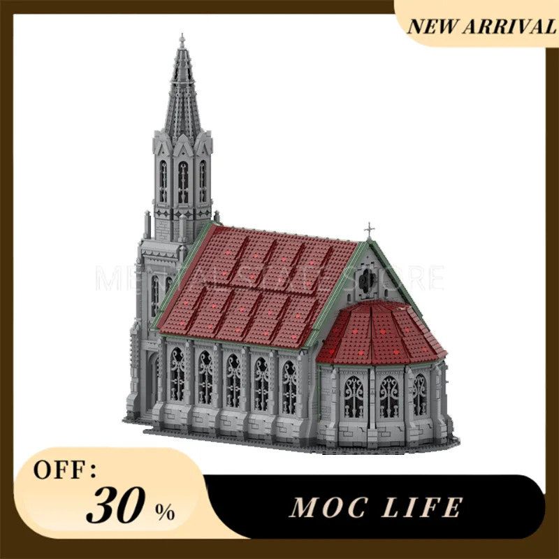 NEW 11369PCS Customized MOC Church Building Blocks Technology Bricks DIY Creative Assembly Education Toys Holiday Gifts