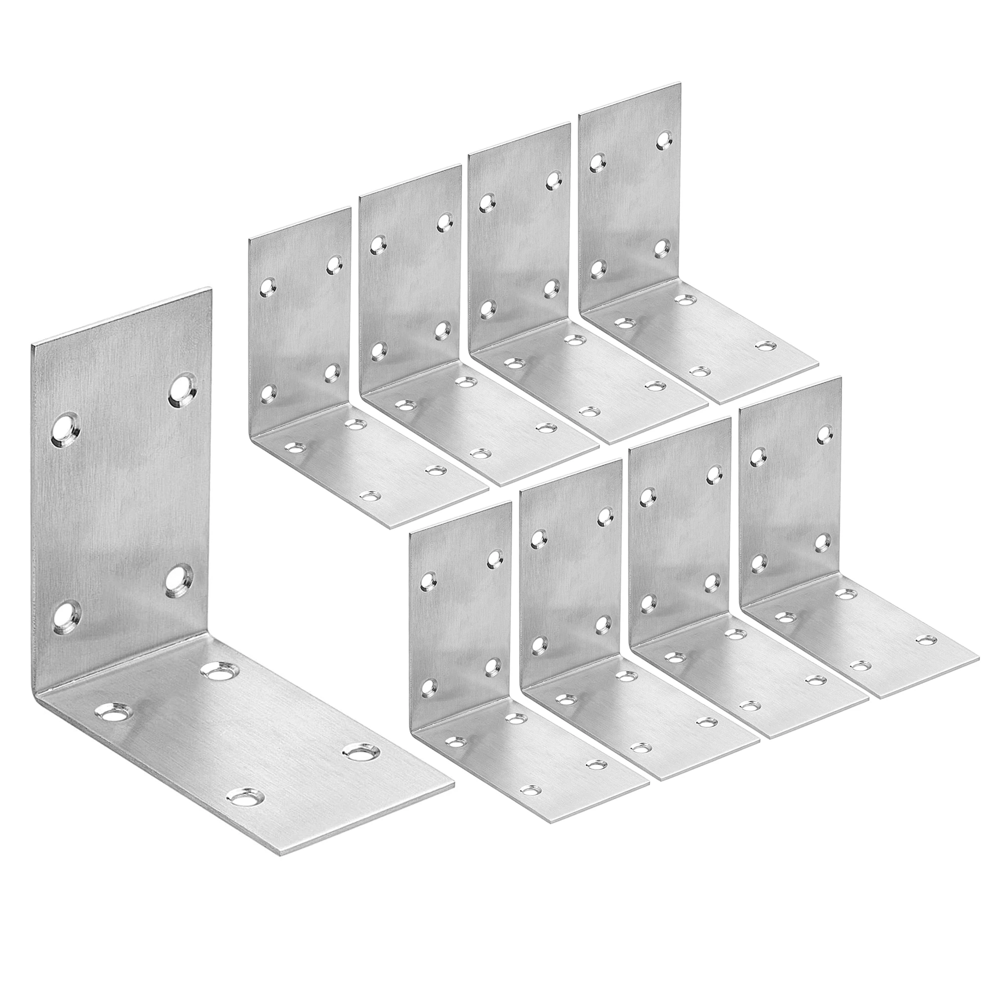 L-Shaped Heavy-Duty Corner Brace, Stainless Steel Corner Brace, Suitable for Wooden Beam Frames, Fences, Shelves, Furniture