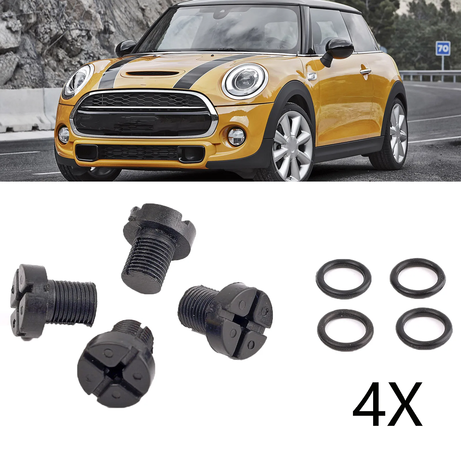 RADIATOR HOSE BLEED VENT SCREW PLUG BLEEDING Coolant Black Plastic for MINI COOPER COOPER COUNTRYMAN COOPER PACEMAN 17111712788