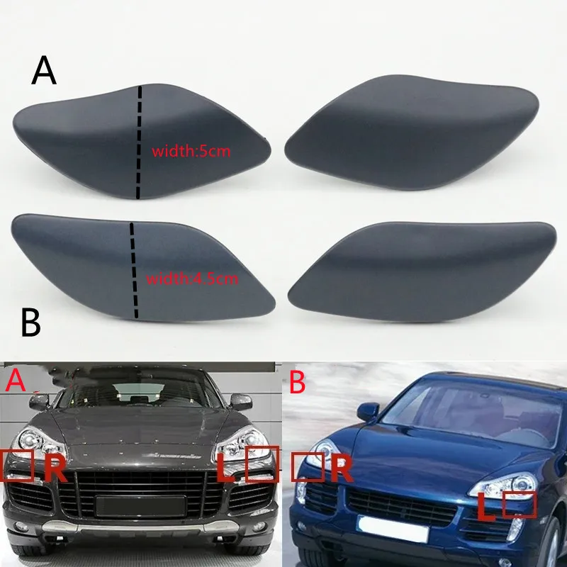 

For Porsche Cayenne 9PA 2007-2010 Front Bumper Headlight Washer Nozzle Cover Headlamp Water Sprayer Jet Cap