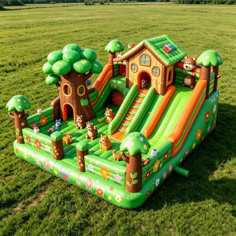 High Quality Commercial Tunnel Infla  Obstacle Course for Adult Indoor Theme Park Party Activity