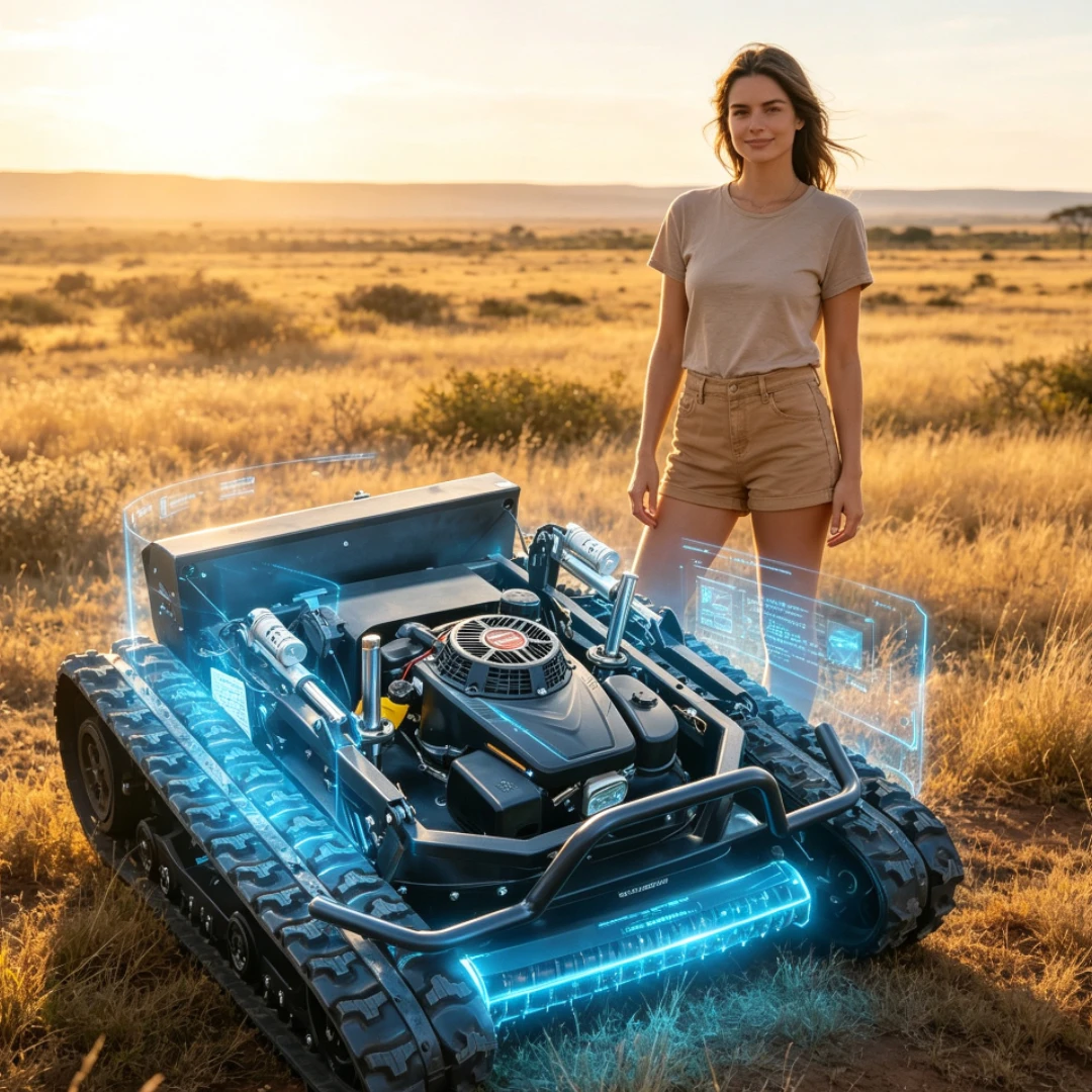 Customized remote control operation lawn mower, efficient and labor-saving, remote control weeding, fuel powered model