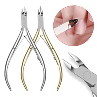 Stainless Steel Cuticle Nipper Professional Remover Scissors Finger Care Manicure Nail Clipper Dead Skin Tools Gold and Sliver