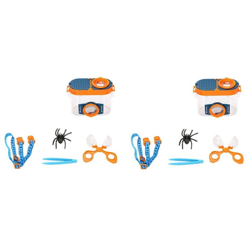 AS96-2X Visualizzatore di insetti Scatola per insetti all'aperto Lente d'ingrandimento Kit per osservare Gabbia per insetti Strumenti per l'esplorazione della natura scientifica dei bambini