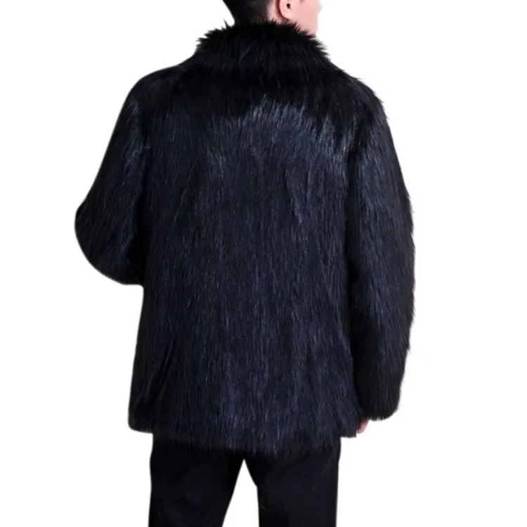 New Men\'s Imitation Fox Fur Coat Coat Men\'s Fur Coat Imitation Fur Coat Coats for Men