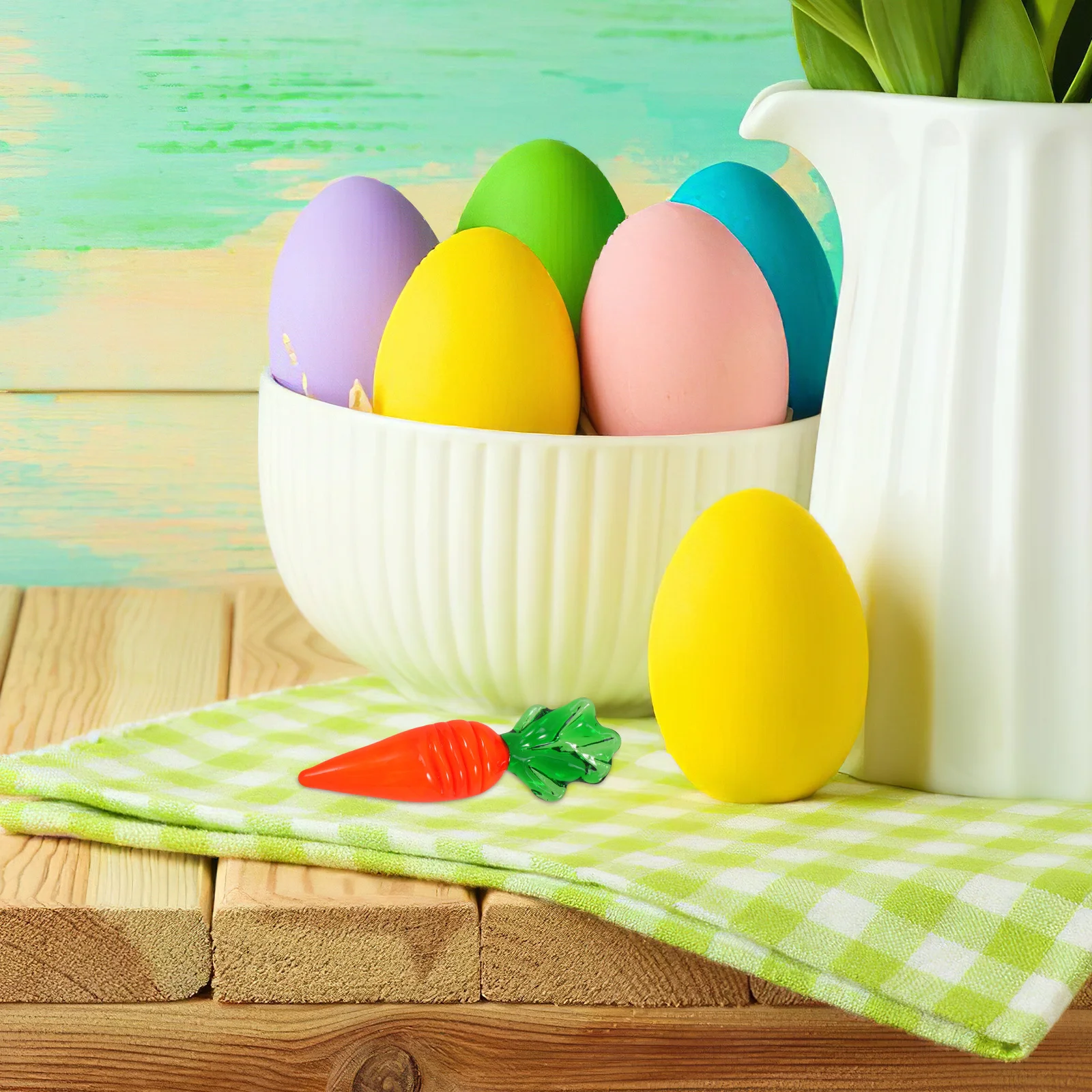 

2Pcs Crystal Carrot Easter Decor Mini Artificial Carrots Exquisite Craftsmanship Lifelike Appearance Versatile Placement Easy to