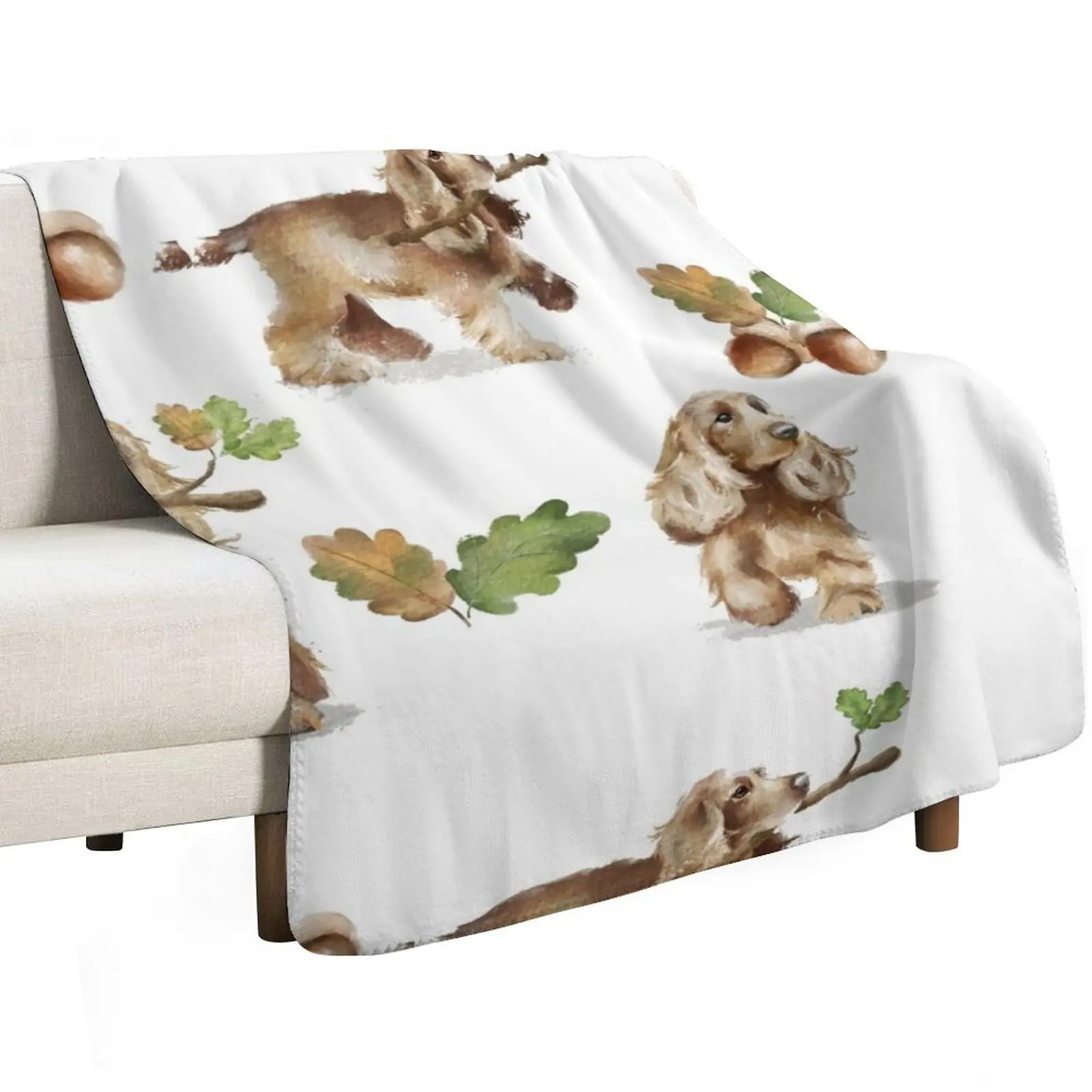 Cocker Spaniel Throw Blanket Durable Warm Blanket for Daily Home Use