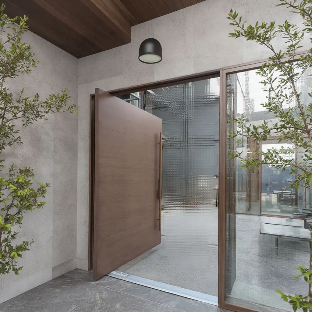 

Modern Fashionable Secure Entrance Door Thick Aluminum Panel High Safety for Household Use Front Doors Windproof Hinged Doors