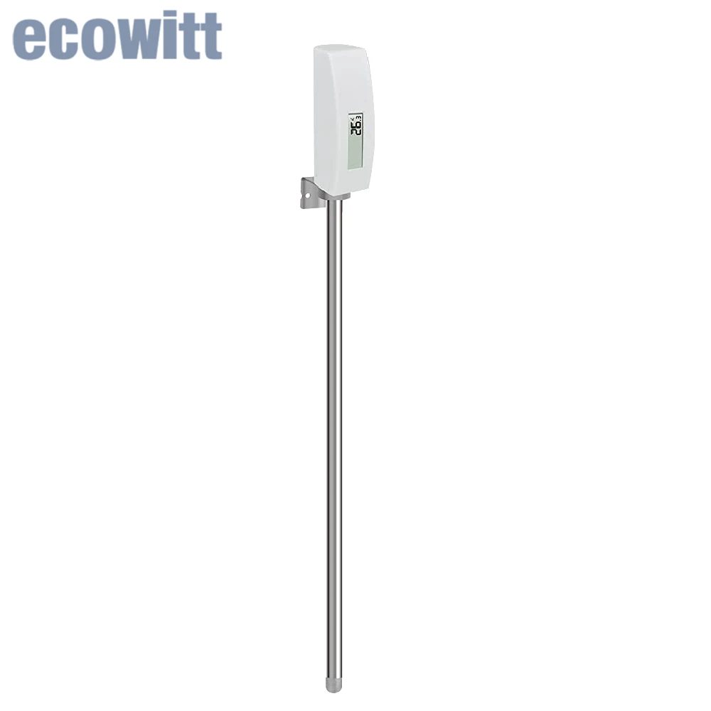 Sensor de temperatura do solo Ecowitt WN34S, testador digital de solo à prova d\'água com display LCD, sensor de sonda de temperatura de 11,8