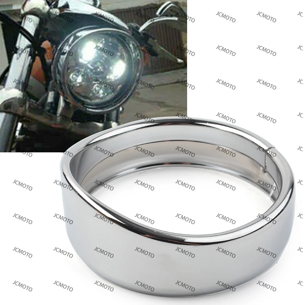 

5,75 "для Harley Dyna Street Bob FXDB 1994-2020 XL883 XL1200 FXLR FXSTB мотоциклетная хромированная фара, украшение, кольцо, козырек