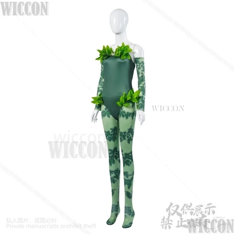 

asdh8@Pamela Lillian Isley n Anime Cosplay Ivyy Costume Sexy Green Jumpsuit Bodysuit Bikini Jirai Kei Girls Woman Wig Customized