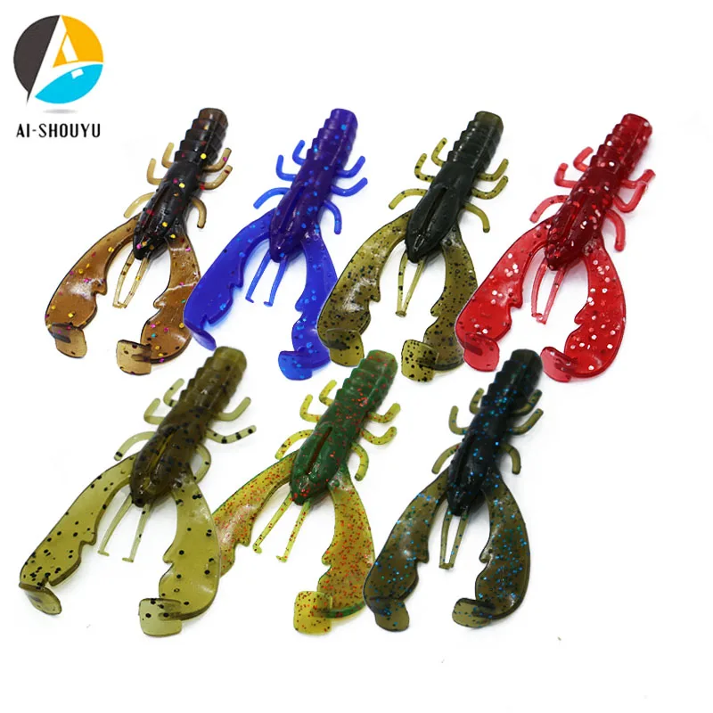 

AI-SHOUYU 5pcs 3.5g 75mm Soft Fishing Lure Pesca Peche TPR Tackle Wobblers Crayfish Lures Carp Shrimp Soft Baits