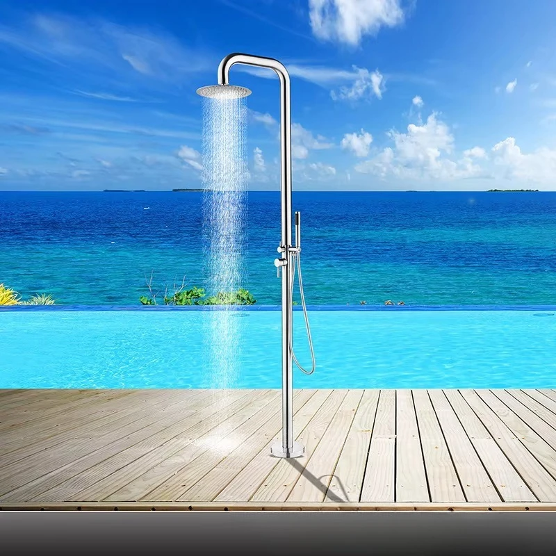 

Уличная душевая колонна для отелей и вилл, из нержавеющей стали 304, с эффектом тропического дождя, для ванной комнаты