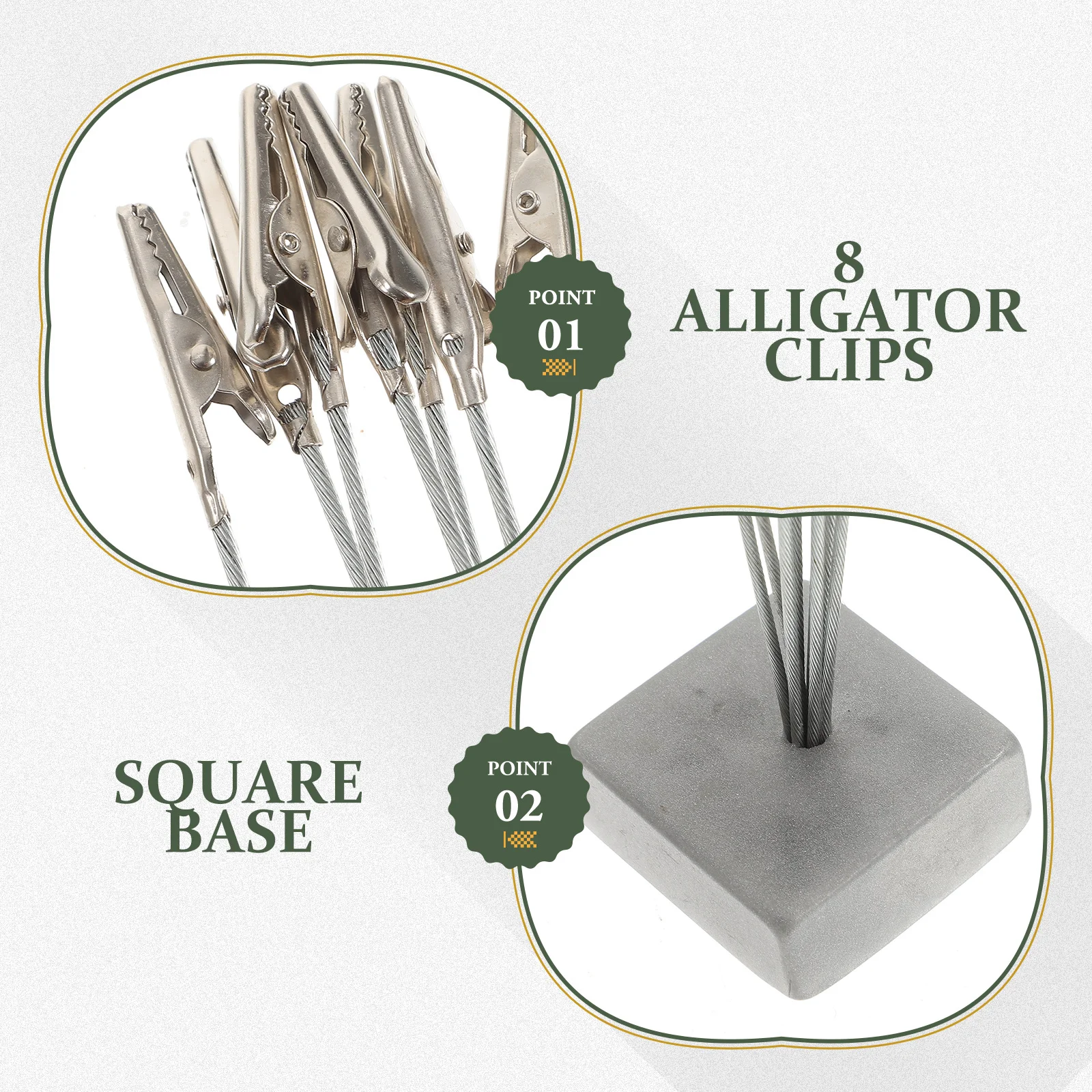 

8-Branch Clip Tree Memo Note Holder Silver Resin Base Photo Clip for Conference Office Desktop Decoration Photo Holder