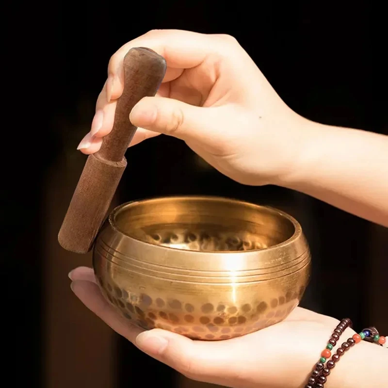 Miwayer Meditation Tibetan Singing Bowl Set 6 Specs Sound Bowl for Yoga Chakra Healing Relaxation-Perfect Gift for Stress Relief