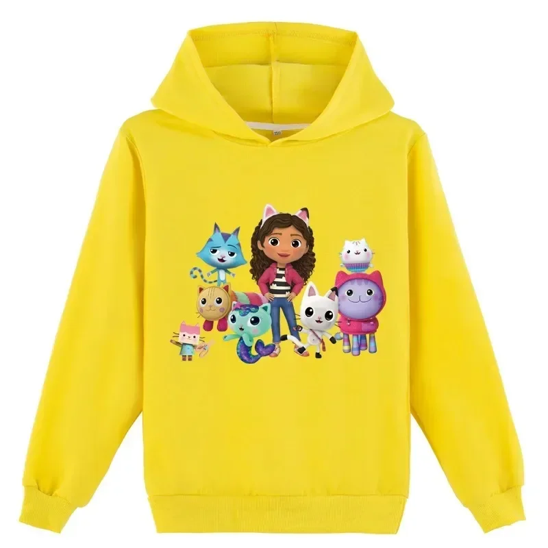Gabbys Doll House Hoodie Children Spring Autumn Kids Long Sleeve Coats Boys Gabbys Cats Sweatshirt Girls Casual Clothes