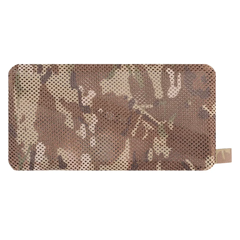 Organizador de malha camuflada 6x12 polegadas, bolsa de armazenamento compacta para acampamento ao ar livre, caminhadas, itens essenciais