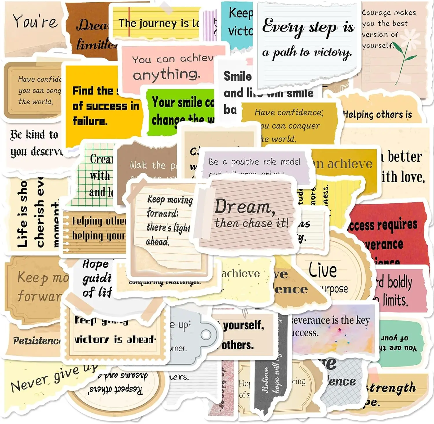 

Motivational Stickers 50 PCS,Waterproof Inspirational Quotes Stickers,Cute Inspirational Phrase