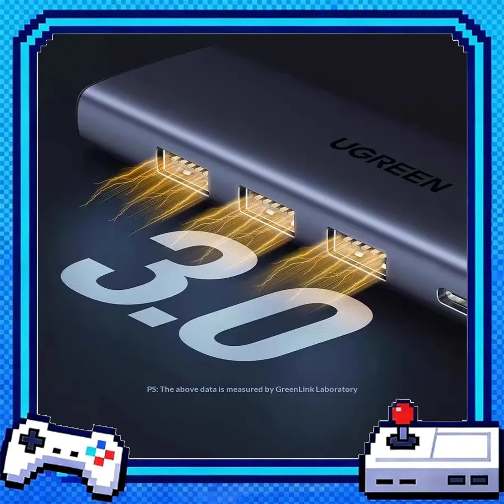 UGREEN CM511 15596 Revodok 5 in 1 USB C Hub 4K HDMI 100W PD 3 USB 3.0 Multiport Adapter for MacBook iPad Laptop