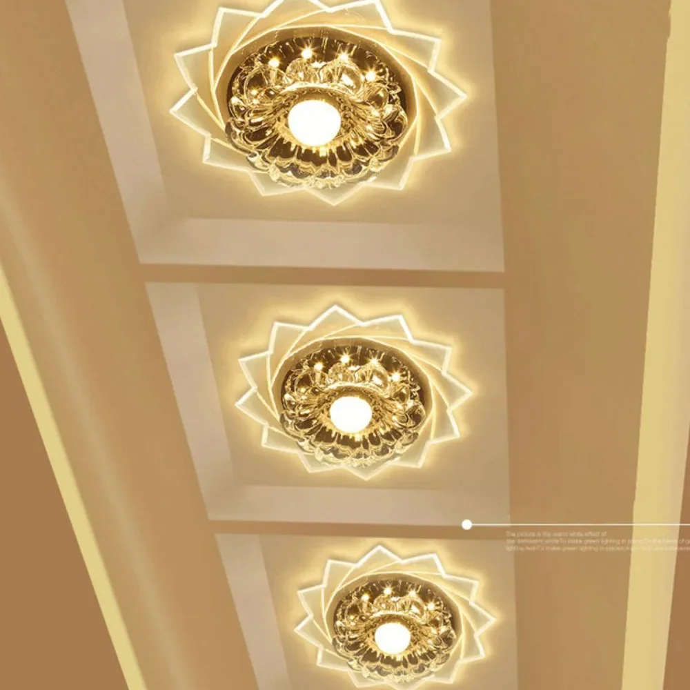 現代の LED シーリングライトクリスタルランプ寝室のシャンデリア屋内照明リビングルームの家の装飾 Led