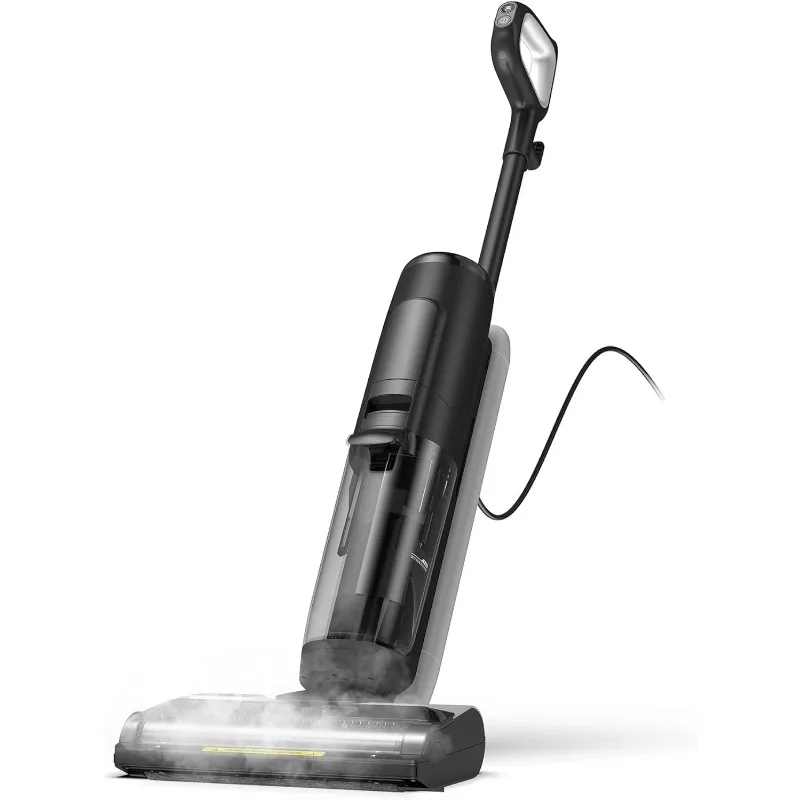 Aspiradora en seco y húmedo con cable de 5 vapor, todo en uno, fregona a vapor, limpiador de pisos de madera dura, ideal para maletas adhesivas, 248 ℉ Alta temperatura
