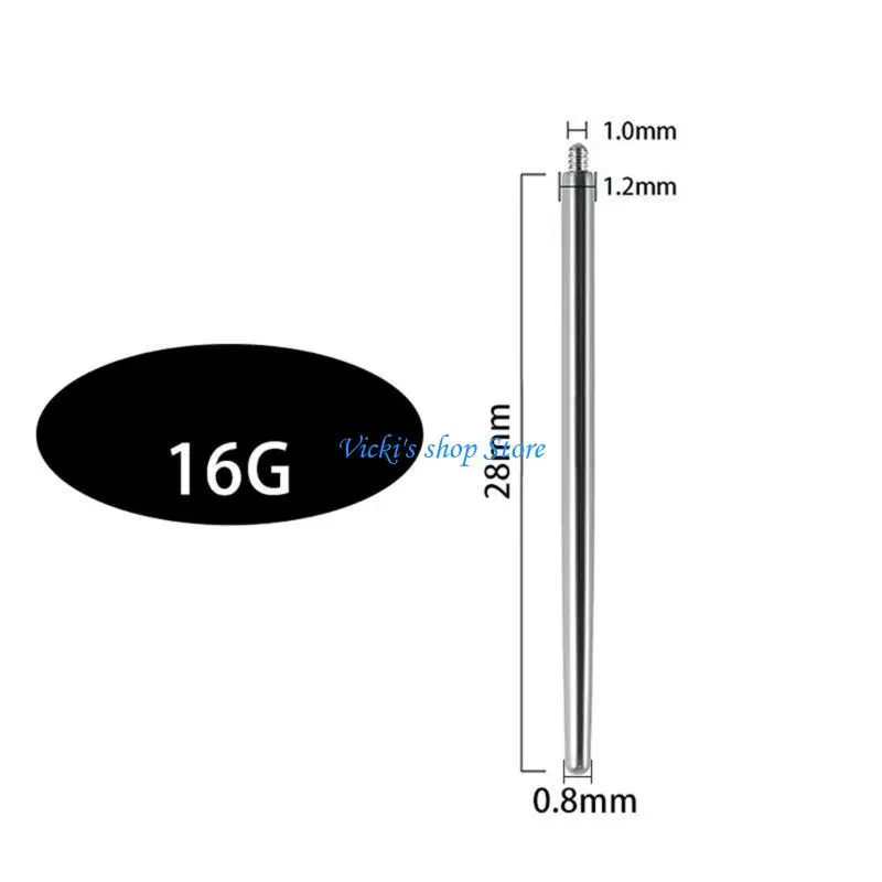 Threading Needle Piercing Needle Stainless Steel Texture for Body Piercings