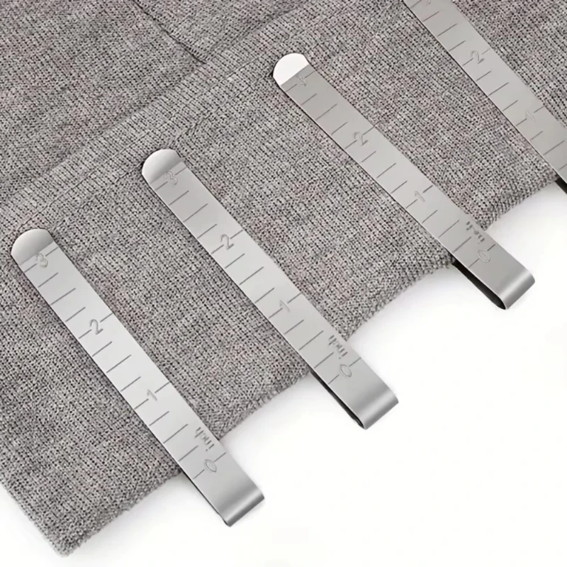4/8pcs Sewing Crimping Clamp 3-inch Measuring Ruler Quilting Clamp DIY Sewing Mark Fixed Ruler Hemming Clips Cloth Measure