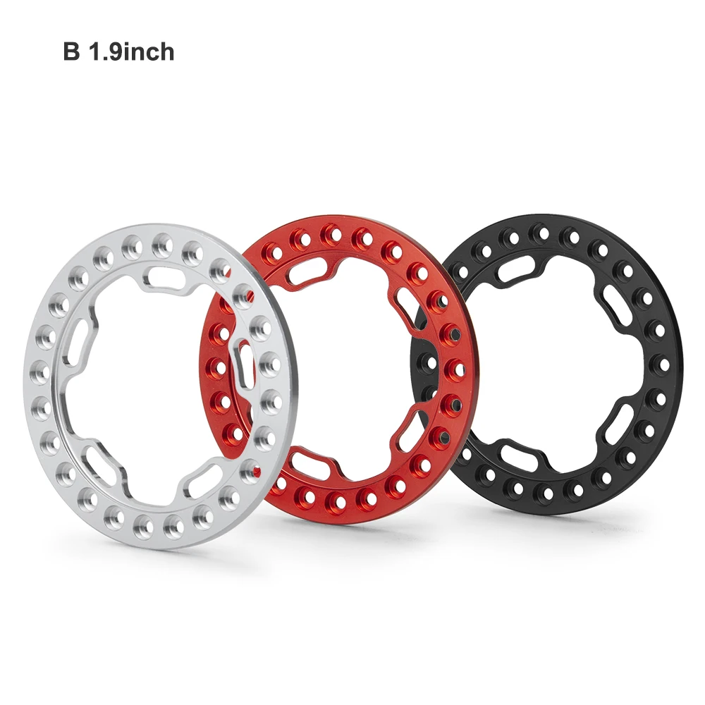 YEAHRUN 4Pcs Aluminum Alloy 1.9 inch / 2.2 inch Wheels Outer Rings for Axial SCX10 D90 Wraith TRX-4 1/10 RC Car Upgrade Parts