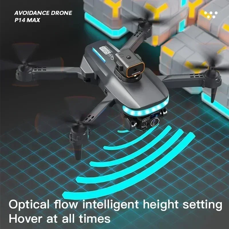 Drone P14 Obstacle Avoidance Aerial Photography Profesional 8K HD Camera Drones Optical flow Foldable Quadcopter Dron Toys