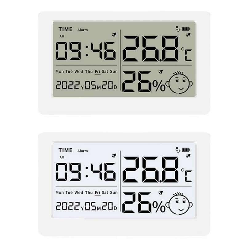 Intelligent WiFi Temperature And Humidness Gauges For Baby Room Home Office Indoor Environment Tracking With Digital Screen 448A