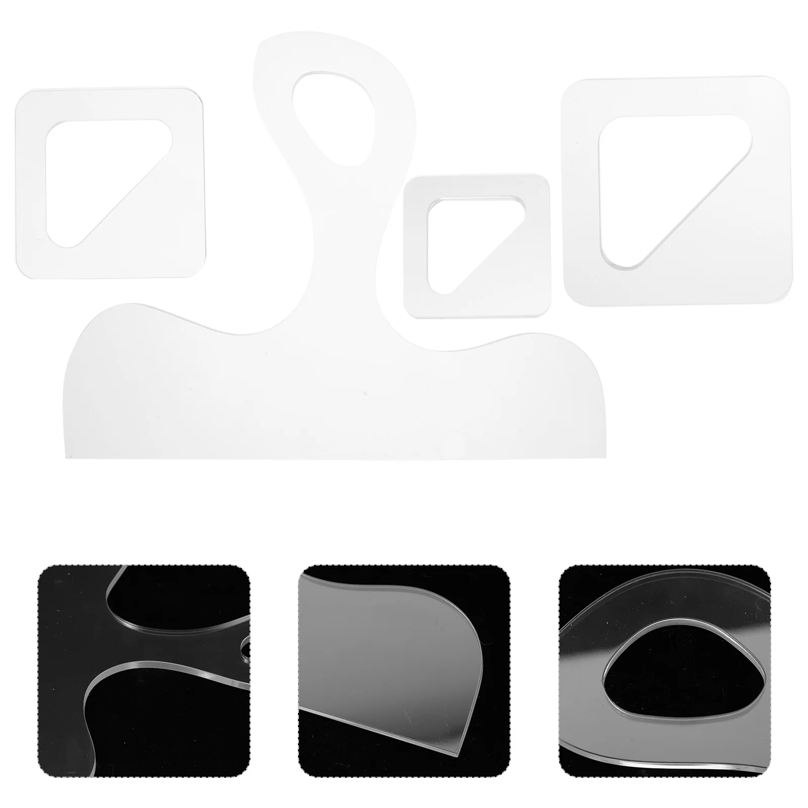 

4Pcs Reusable Acrylic Stencils for Cutting Board Mold Charcuterie Template Tool Wood Working Supply