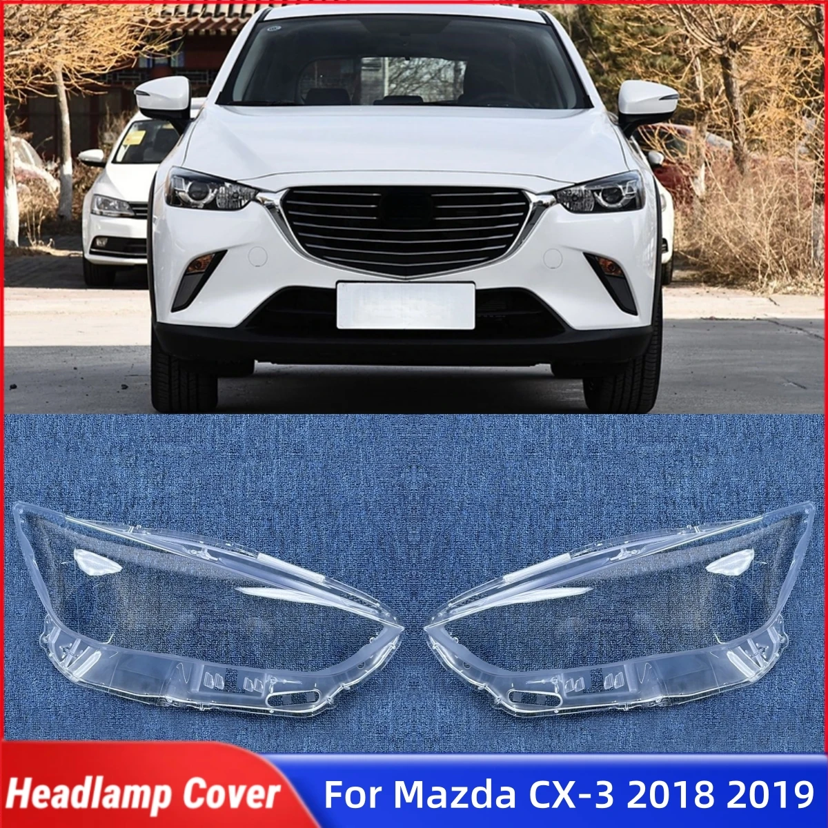 

Для Mazda CX-3 2018 2019, автомобильные аксессуары, абажур, крышка фары, линза, передняя фара автомобиля, крышка объектива, оболочка