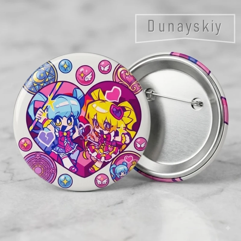 Limbus Company Chibi Fan‑Art Badge Tinplate Button Pin Game Fan‑made Merch Collectible Lapel Pin Cute Chibi Design Halloween