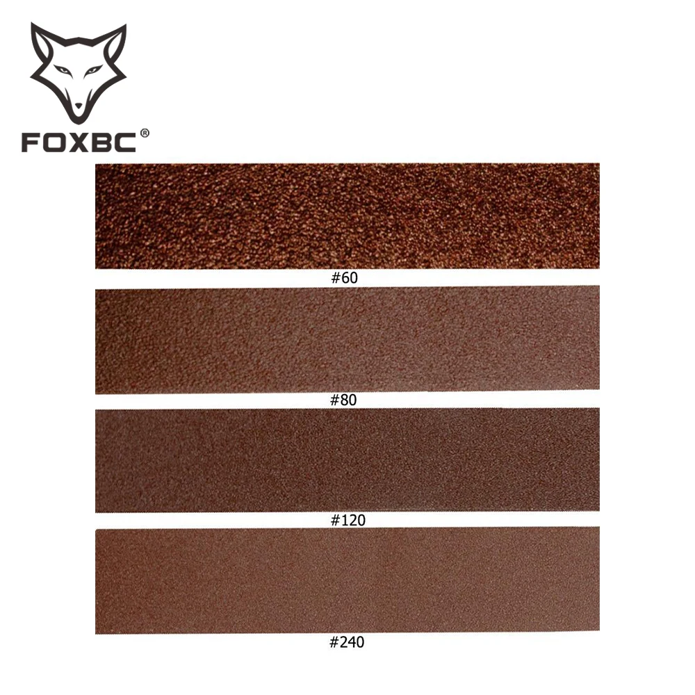 Imagem -05 - Foxbc Cintos de Lixar 100x610 mm x 24 Peças Papel de Lixa 60 80 120 240 Óxido de Alumínio Acessórios para Trabalhar Madeira